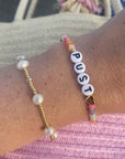 Pust sakte armbånd - mix gull