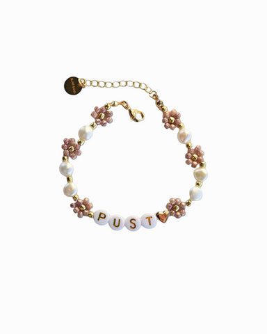 Pust blomsterarmbånd rose