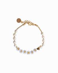Mormor ferskvannsperle armbånd