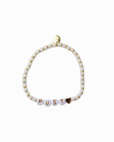 Pust sakte armbånd - hvit