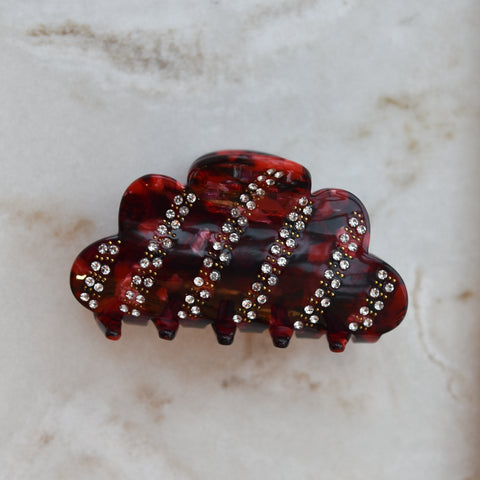 Hårklype  blå rød