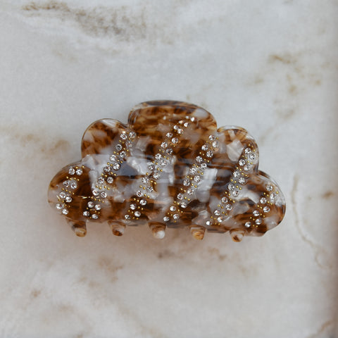 Hårklype  blå lysebrun