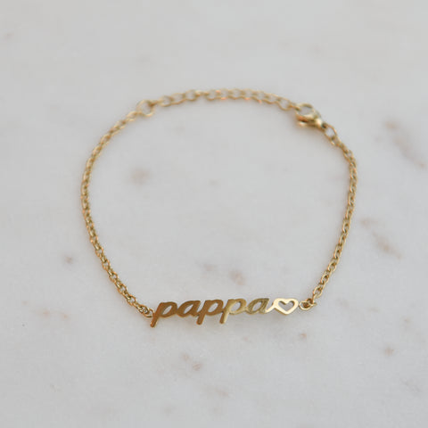 Pappa armbånd -hjerte