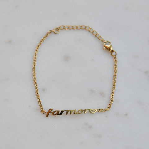 Farmor armbånd -hjerte