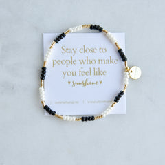 Kaviya armbånd elastikk- sort